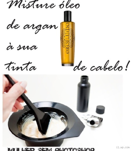 Para que serve o óleo que vem junto com a tinta de cabelo?