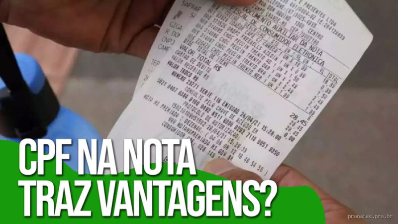 Qual a desvantagem de colocar o CPF na nota?